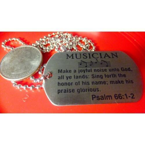 Wholesale Musician dog tag Christian Scripture Bible hot sales Laser engraving letters dog tags cheap custom engraving words
