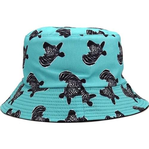 Ldslyjr Cotton Cartoon Zebra Bucket Hat Fisherman Hat Outdoor Travel Hat Sun Cap Hats for Men and Women 388