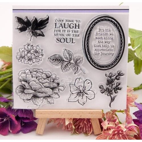 Flowers Transparent Clear Silicone Stamp/seal for DIY Scrapbooking/ Album Decorative Clear Stamp Sheets A860