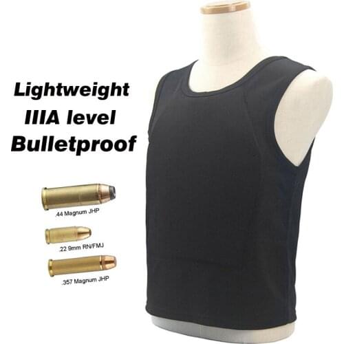 Bulletproof Clothing Vest IIIA level Ultra-comfortable Lightweight Concealed Hidden Inside Wear Soft Anti-Bullet T shirt Clothes