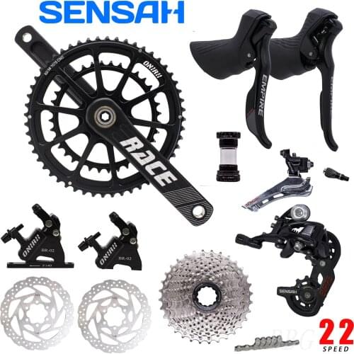 SENSAH EMPIRE 2x11 Speed 22s Road Groupset Sti Kit Crank Cassette Chain Shifter Derailleur Hydraulic Disc Brakes UT 105R7000