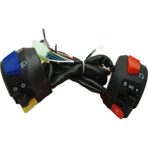 Motorcycle 7/8" Handlebar Control Switch Horn Turn Signal Headlight Electrical Start Switch Push Button Switch Durable