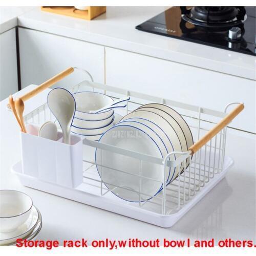 Tableware Drain Kitchen Storage Rack Iron Japanese-style Bowl Chopsticks Drying Storage Holder Rack Tray Organizer For Kitchen