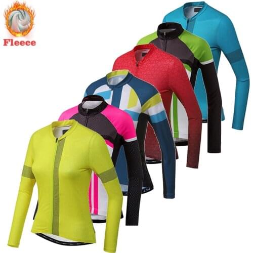 Korea New Cycling Jersey 2021 Winter Long Sleeve Thermal Fleece Jersey Ropa Ciclismo MTB Road Biking Outdoor Riding Bike Uniform