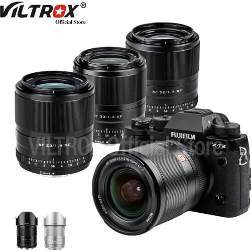 Viltrox 23/33/56mm F1.4 Silver Lens Auto Focus Large Aperture Portrait Lens for Fujifilm Fuji XF Camera Lens X-T4 X-T30 X-T100