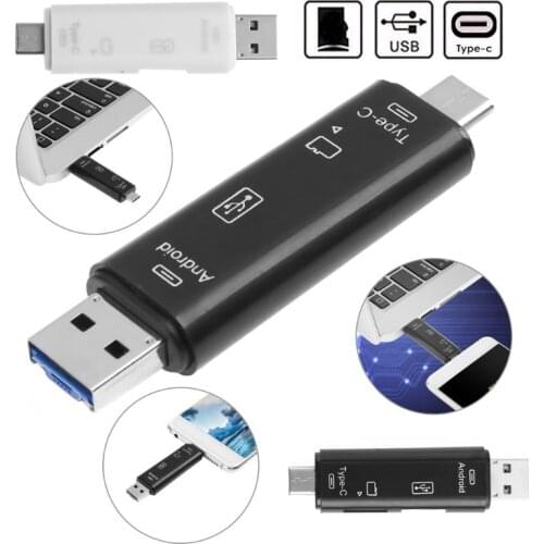 High Speed Type-C Card Reader Micro USB Type-C Flash Drive Adapter Connector Universal 3 in 1 Combo to Slot TF Card Reader