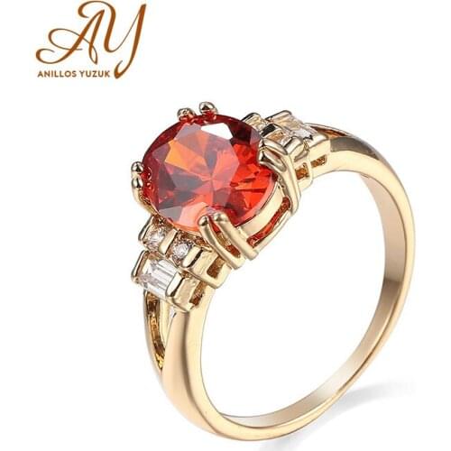 Anillos Yuzuk 925 Sterling Silver Oval Cut Red Crystal CZ Finger Rings For Women Fashion Wedding Valentines Day GIFT Jewelry