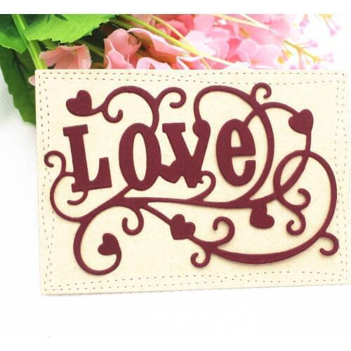 1PCS LOVE DIY Scrapbooking Photo Album Paper Card Craft Cute Embossing Metal Cutting Dies Stencils Scrapbooking