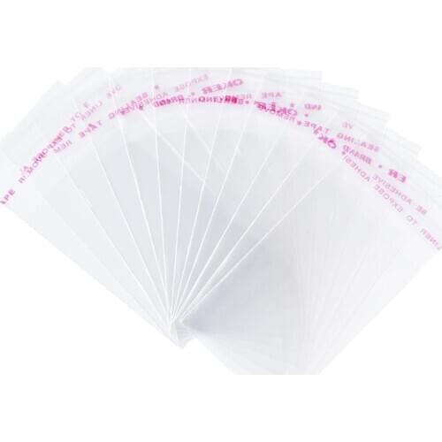 100pcs Clear Cellophane Bags Packing Plastic Bags Self Adhesive Seal for Candy Lollipop Cookie Packaging Wedding Party Gifts