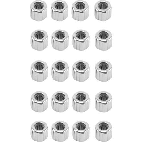 20PCS Needle Bearing HF081412 Outer Hexagonal One-Way Needle Roller Bearing 8X14X12mm for Manufacturing Industry