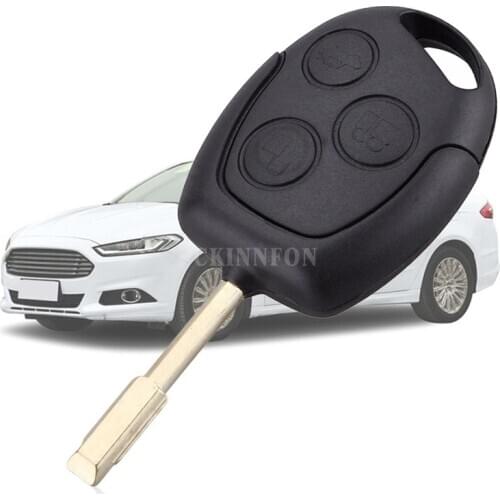 200Pcs/Lot 3 Buttons Blade Uncut Remote Car Key Shell Case Fob Covers For Ford Focus Mondeo Festiva Fusion Suit Fiesta KA