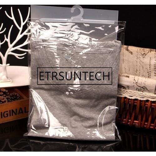 200pcs PVC hooking bag cloth socks vest T-shirts packaging storage bags large pouch store package