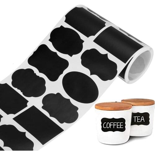 250pcs/roll Chalkboard Labels Stickers with Round Rectangle Heart Shape Stickers Spice Jar Storage Bottle Box Backboard Sticker
