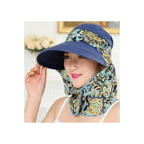 50pcs/lot fedex fast korean style woman casual patchwork sun hat female canvas large brim beach sun hat