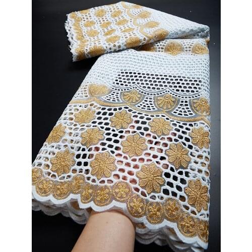 Swiss Voile In Switzerland Fabric African Lace Fabric Embroidery Cotton Lace With Stones African Dry Lace Fabric For Party Dress