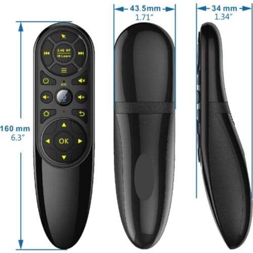 448F Backlit Voice Search Wireless Air Mouse IR Learning 2.4G Gyroscope Smart Remote Control Q6 for TV BOX