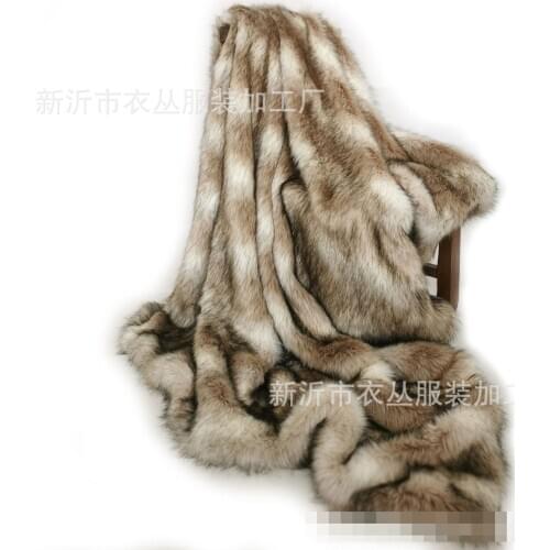 Decorative Extra Soft Faux Fur Throw Solid Reversible Fuzzy Lightweight Long Hair Shaggy Blanket Fluffy Cozy Plush Fleece Comfy