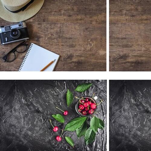 Wood Grain Cement Background Double Sided Photography Background Rustic Vintage Ins Style Retro Backdrop For Camera Photo Pic