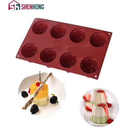 SHENHONG Lu Li French Dessert Silicone Cake Mold 3D Cupcake Jelly Pudding Cookie Muffin Mould Baking Tools DIY Design Moule