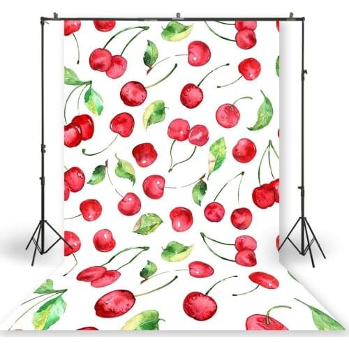 HUAYI Photography Backdrop Newborns Baby Birthday Studio Photo Background Watercolor Cherry Pattern Photo Backdrops XT-6844