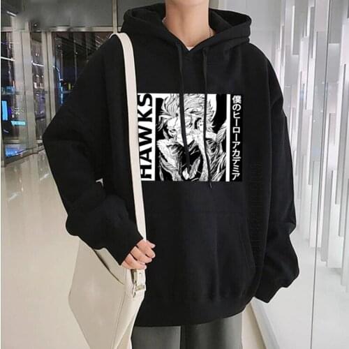 Hawks Anime Characters My Hero Academia Manga Print Hoodies Men And Women Sweatshirt Daily Casual Pullover Oversize Hoodies