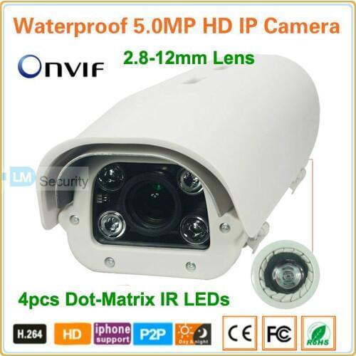 H.265 1920P 5MP IP Camera Onvif 5 Megapxiel WDR Varifocal lens HD Camera CCTV outdoor waterproof infrared P2P bullet IP Cameras