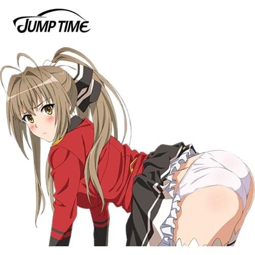 JumpTime 13cm x 10.1cm 3D Car Stying JK Girl Sento Isuzu Render Anime Car Window Decal JDM Car Sticker Sexy Graphic