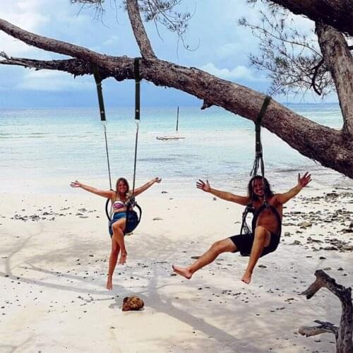 Swing Hammock Tree Mat Hanging Kit Strap Carabiner Camping Garden Swing Fittings E8BD