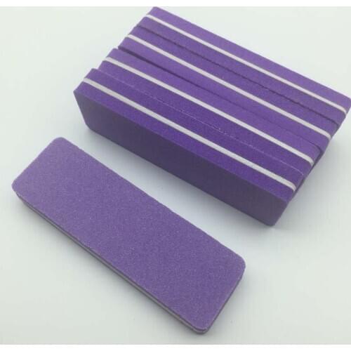 5pcs Purple Mini Nail File 100/180 Polish Sanding Washable Nail Care Buffing Double Sided Papersand Nail Art Pedicure Manicure
