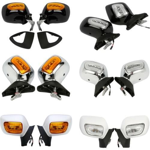 Motorcycle Rear View Mirrors with LED Turn Signals For Honda GL1800 Goldwing 1800 F6B 2013-2017