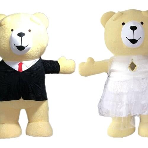 Big Boy Bear Inflatable Suit Full Body Plush Mascot Adults Fancy Dress Carnival Costumes Events Fursuit Multiple Colors