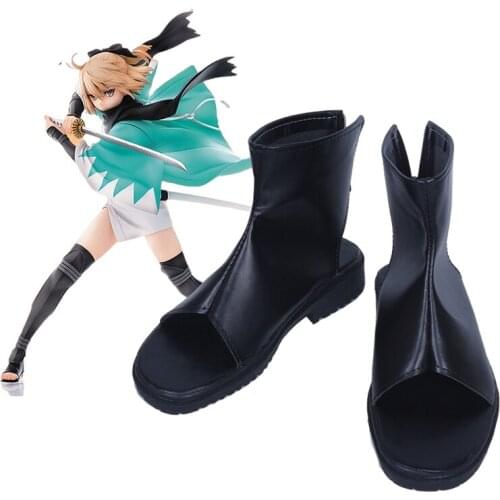 New Fate/Grand Order Saber Okita Souji Cosplay Shoes Unisex Adult Halloween/Carnaval Cosplay Shoes Size 35-44