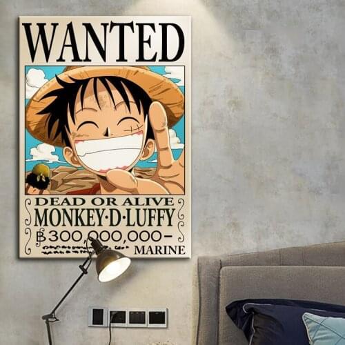 One piece monkey D. luffy chopper anime poster coloring by numbers modular pictures poster on the wall modern wall art canvas