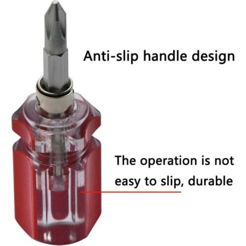 1 Piece Super Short Radish Head Screw Driver Limited Space Transparent Screwdriver Four Types Practcial Screw Driver