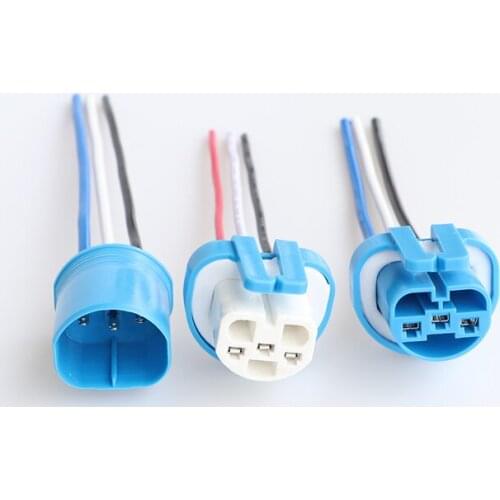 Bulb Socket Plug Connector Adapters Male Female With Wires Ceramics For HB1 HB5 9004 9007 Car Light Refit Accessories