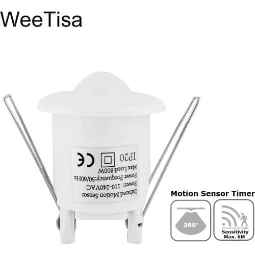 12V Motion Sensor Switch Infrared PIR 360 Degree Detection Recessed Ceiling AC 110V 220V Detector DC12V Lamp Light Sensor Switch