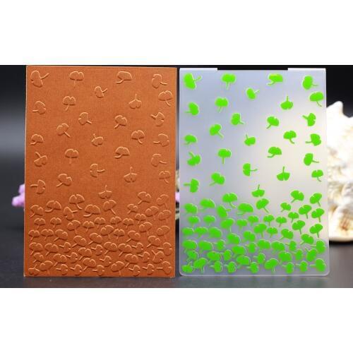 PLASTIC EMBOSSING FOLDER lucky four leaf clover transparent DIY scrapbook album card gift cutting stencil dies paper craft punch