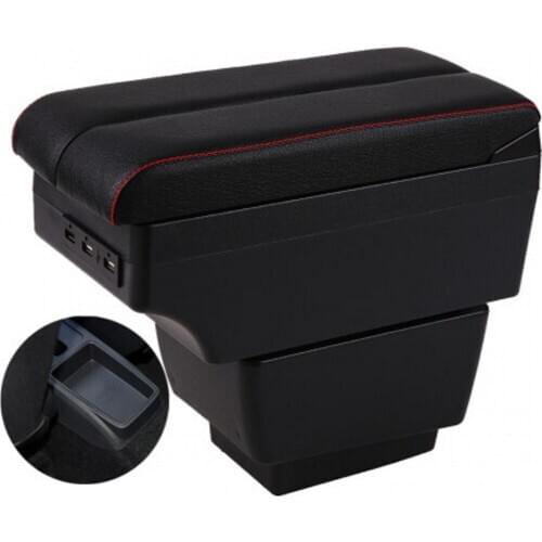 For Skoda Fabia armrest box central Store content Storage Fabia armrest box with USB