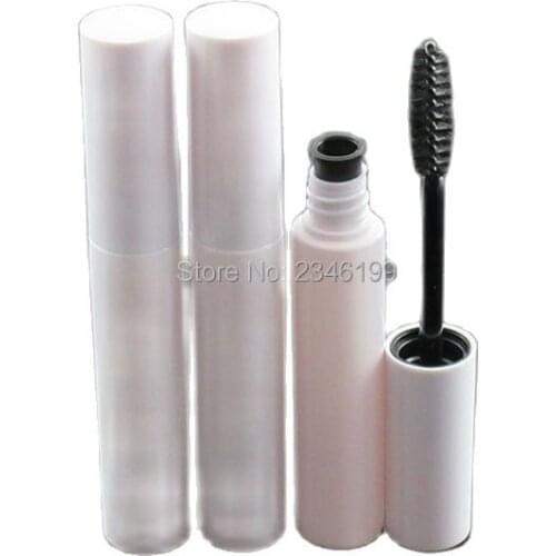 Empty Mascara Tube 10ml White Mascara Sub-bottle Empty White Eyeliner Tube Empty Eyebow Dye Cream Tube Cosmetic Container 50pcs