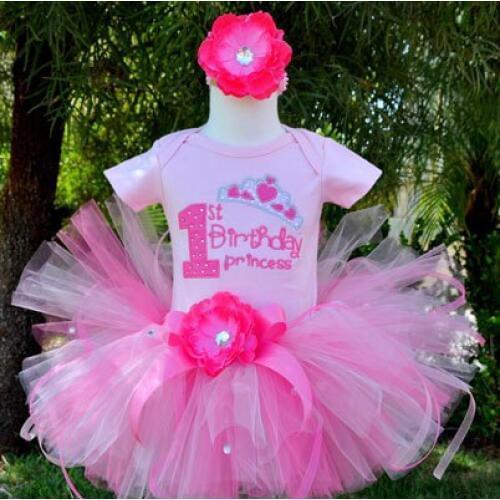 Multicolor Girls Flower Tutu Skirts Baby Handmade Fluffy Tulle Tutus Pettiskirts with Ribbon Bow and Headband Kids Party Skirts