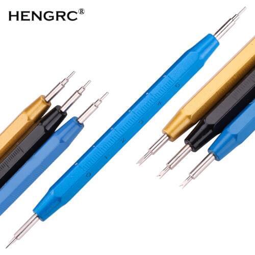 HENGRC Watchbands Strap Buckle Spring Bar Link Pin Remover Repair Opener Measuring Tool Aluminum Alloy Professional Watch Tools