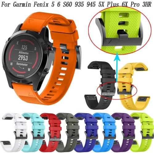 New Smart Silicone Replacement Strap for Garmin Fenix 6 6S 6X Pro 5 5X Plus 3 3 HR MK1 Forerunner 935 Wristband Band 22 26mm