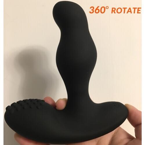 Sex Toys For Men 360 Degree Rotating Anal Vibrator Wireless Remote Male Prostate Massager Anal Plug Vibrating G-Spot Stimulate