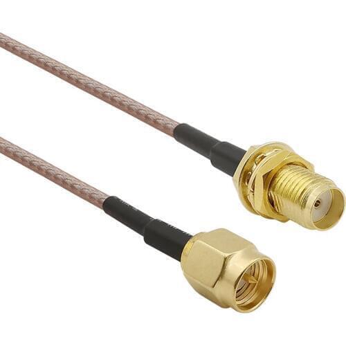 SMA Male to SMA Female RG316 Cable SMA Male To SMA Male Female Nut Bulkhead Extension Coax Jumper Pigtail SMA Connector
