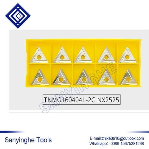 Free shipping high quality 50pcs/lots TNMG160404L-2G NX2525 / TNMG160404R-2G NX2525 cnc carbide turning inserts