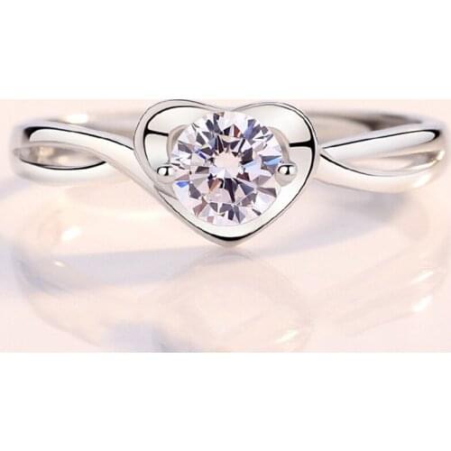 Unique New Heart-shaped S925 Sterling Silver Rings for Women Luxury Exquisite and Elegant Wedding Engagement Party Gift Jewelry