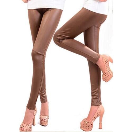 Spring Winter Faux Leather Leggings For Women Lady Leggins Pants New Sexy Fashion Wholesale Women Pants