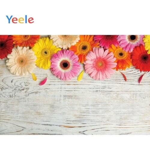 White Plank Flower Birthday Party Welt Wooden Backdrops Custom Vinyl Photographic Backgrounds For Photo Studio Photophone