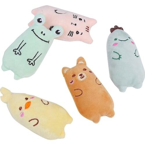 Funny Teeth Grinding Catnip Toys Pet Kitten Chewing Vocal Toy Claws Thumb Bite Cat Mint Interactive Plush Cat Toy For Cats