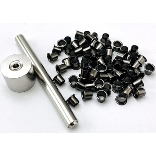 1set Kydex Eyelets rivets tools+ 100pcs rivets Kydex Holster nail Installation tools with Black Brass nails